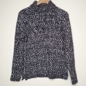 ALPS Speckled Popcorn Knit Mockneck Soft SweaterM
